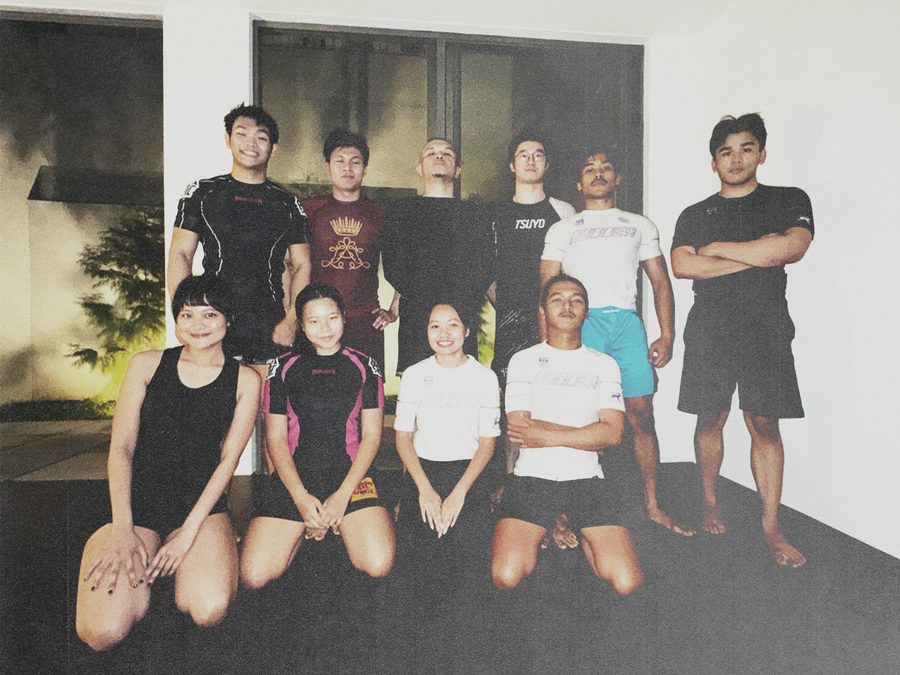 RUBBER training group on the mats